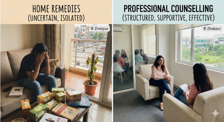 Why Professional Addiction Counselling Works Better Than Home Remedies in Zirakpur